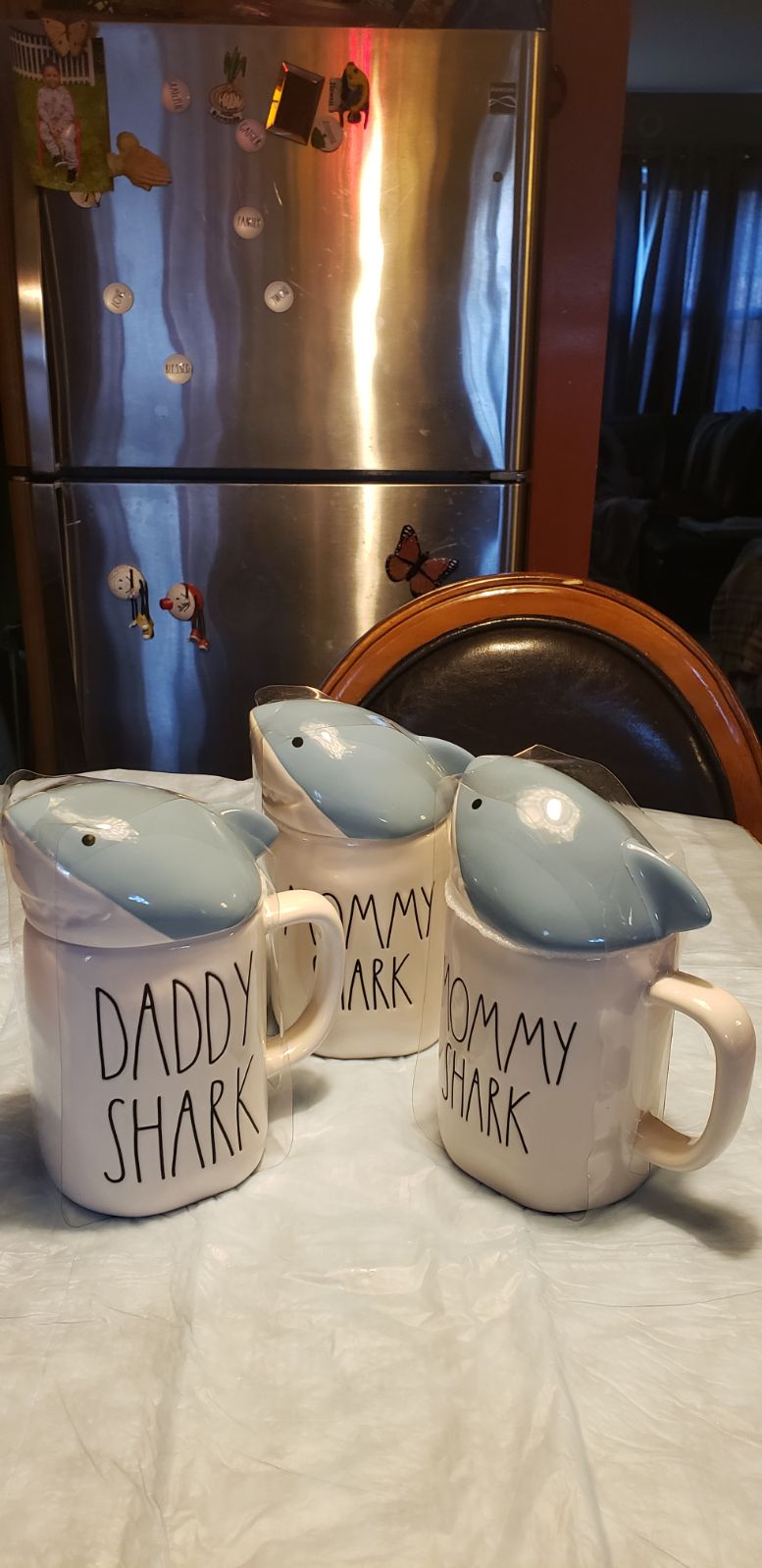 Rae Dunn shark mugs