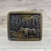 Moose Nature Indiana Metal Craft Vintage 1976 Belt Buckle Outdoors