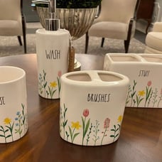 Rae Dunn Spring/ Summer Floral 4 piece Bathroom Bundle