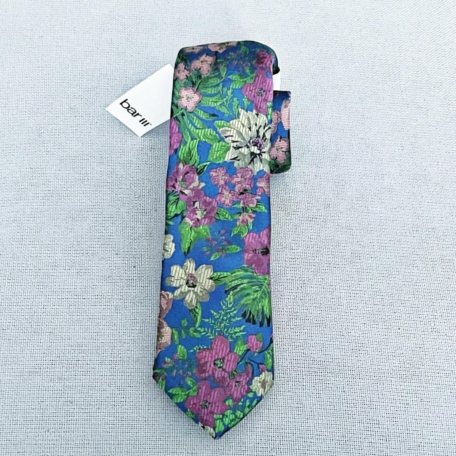 Bar III Men's Botanical Blue Neck Tie Style 13C22-2044 New w/Tag