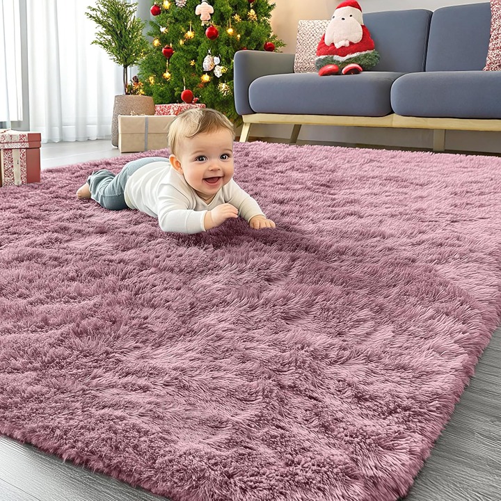 Area Rugs for Living Room Bedroom, Machine Washable 4x5.9 Feet Soft Fluffy