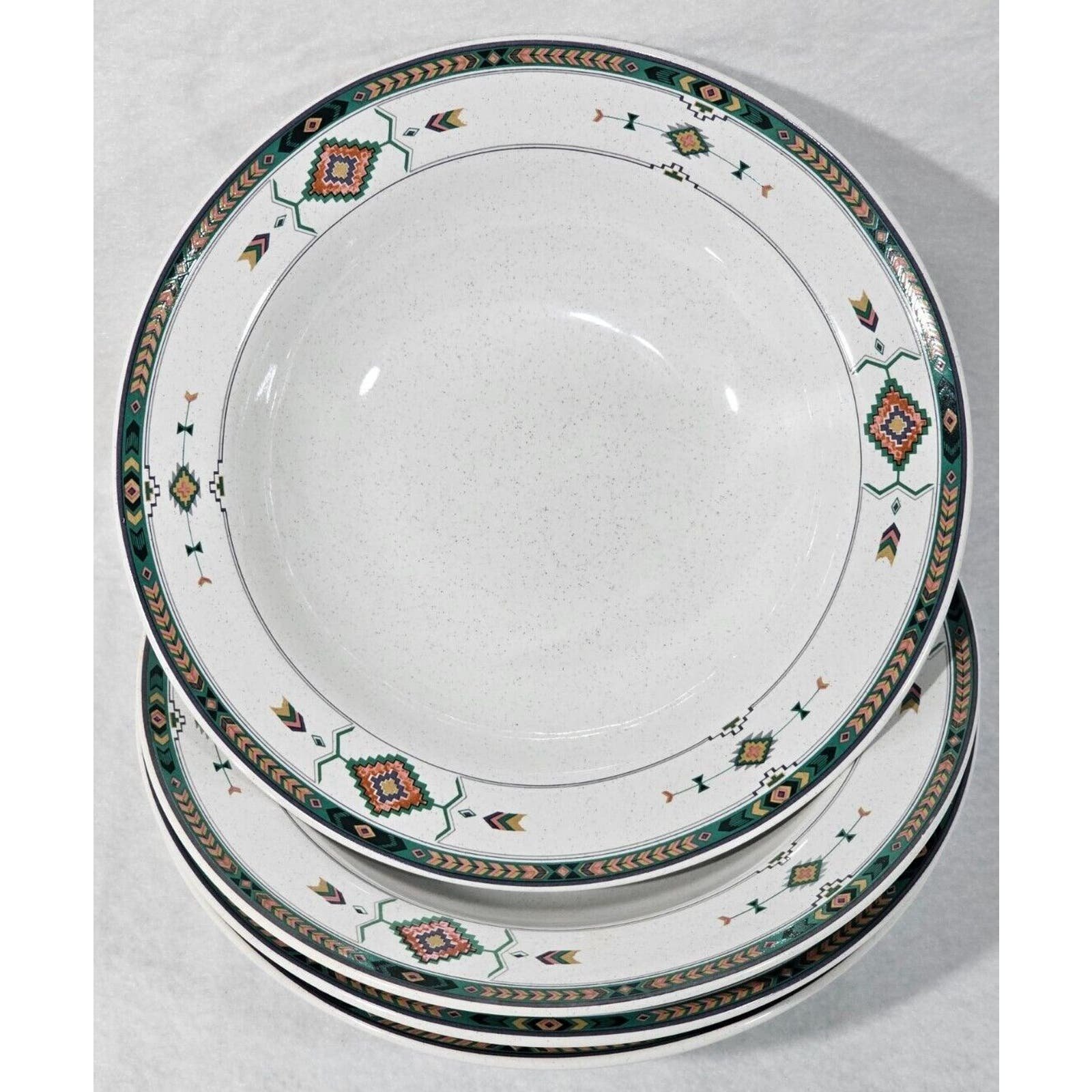 Set of 4 Studio Nova Adirondack Y2201 Rimmed Soup Bowl 8.25 Diameter VGUC