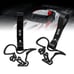 BRAND NEW 2PCS DINOSAUR BLACK JDM TSURIKAWA RING Black Handle Strap Drift Charm