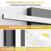 LED Bathroom Vanity Light Bar 16 Inch 9W Black IP44 Over Mirror Lighting Fixture