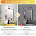 LED Bathroom Vanity Light Bar 16 Inch 9W Black IP44 Over Mirror Lighting Fixture