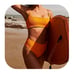 Free People x AILA BLUE orange smocked bikini