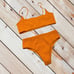 Free People x AILA BLUE orange smocked bikini