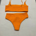 Free People x AILA BLUE orange smocked bikini