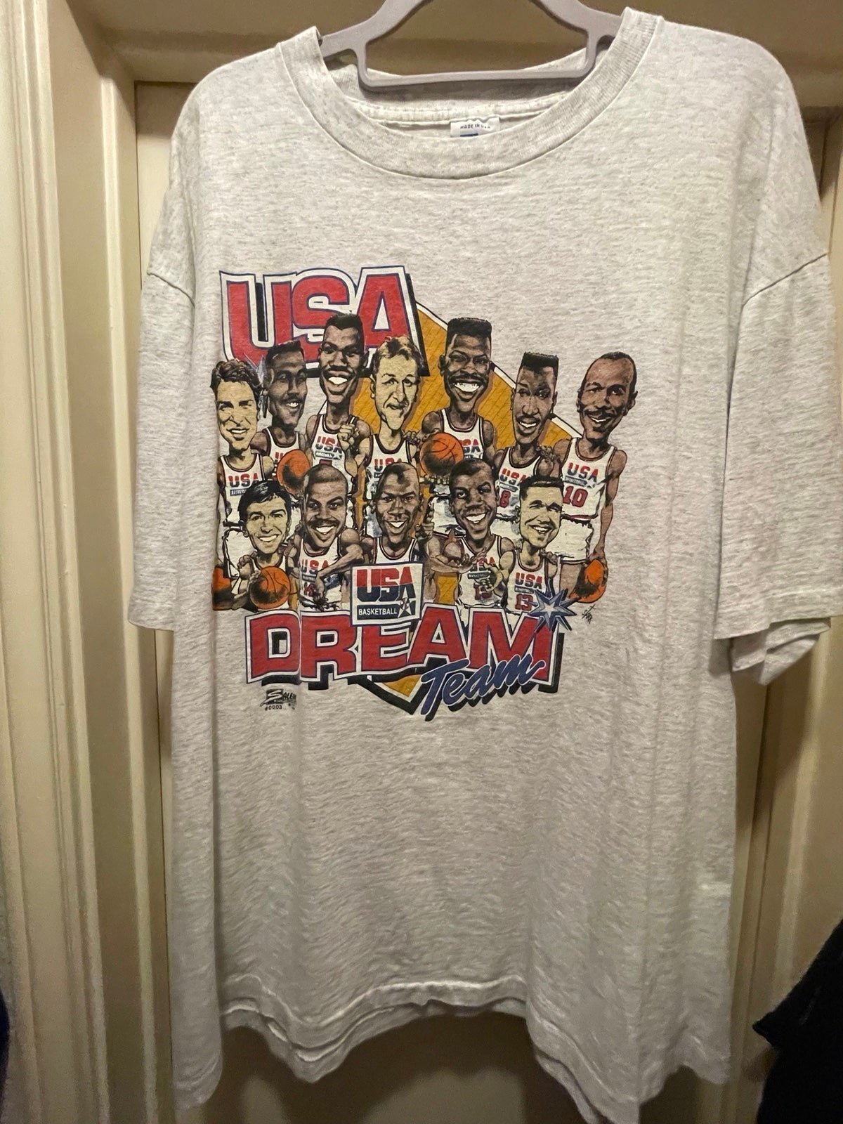 Vintage 1992 Dream Team OLYMPIC Shirt Micheal Jordan Single Stitch NBA grail
