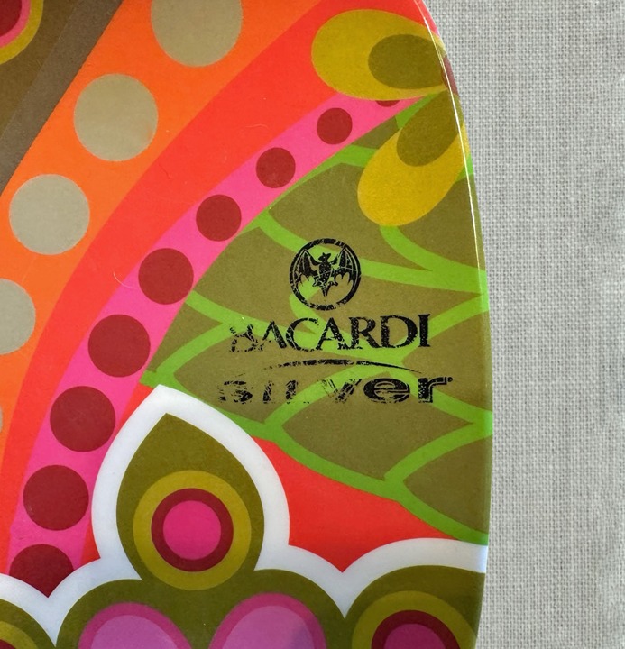 ☆ Jackie Shapiro French Bull Floral Serving Platter Bacardi Silver Bohemian Tray