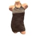 Y2K Women’s Cache Halter Chain Neck Tank Top Size Medium Metallic Club