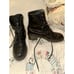 VINTAGE EIGHTIES COMBAT BOOTS FROM ROMANIA-LEATHER W/RUBBER SOLES