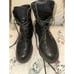 VINTAGE EIGHTIES COMBAT BOOTS FROM ROMANIA-LEATHER W/RUBBER SOLES