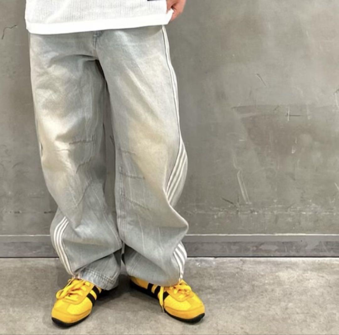 【ADIDAS】 Adilenium Season 3 Banana Peated Denim Pants Adilenium Season 3 Banana Fitted Washed Denim Pants