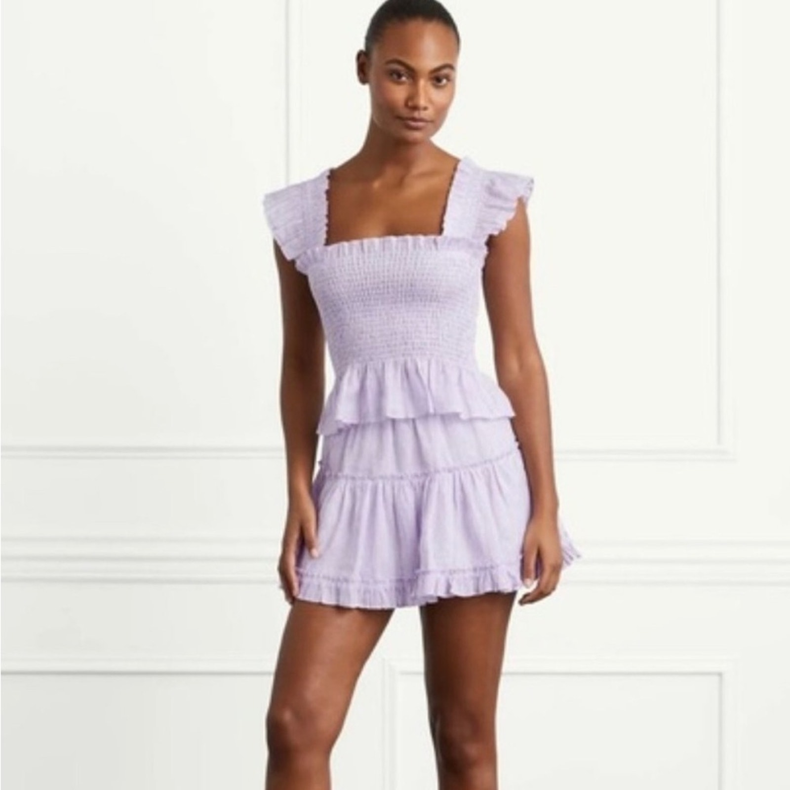 Hill House NWT The Paz Skirt in Lilac Stripe Size XL