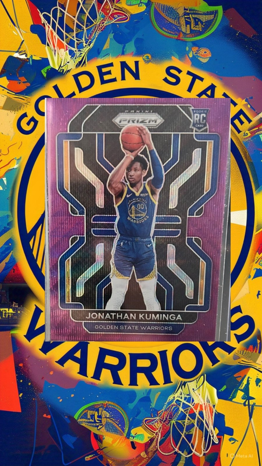Jonathan Kuminga 2021 prizm purple pulsar rookie - Golden State Warriors #307