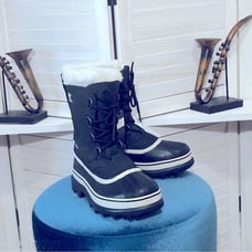 NIB Sorel waterproof snow boots Caribou WP black stone sz 7.5
