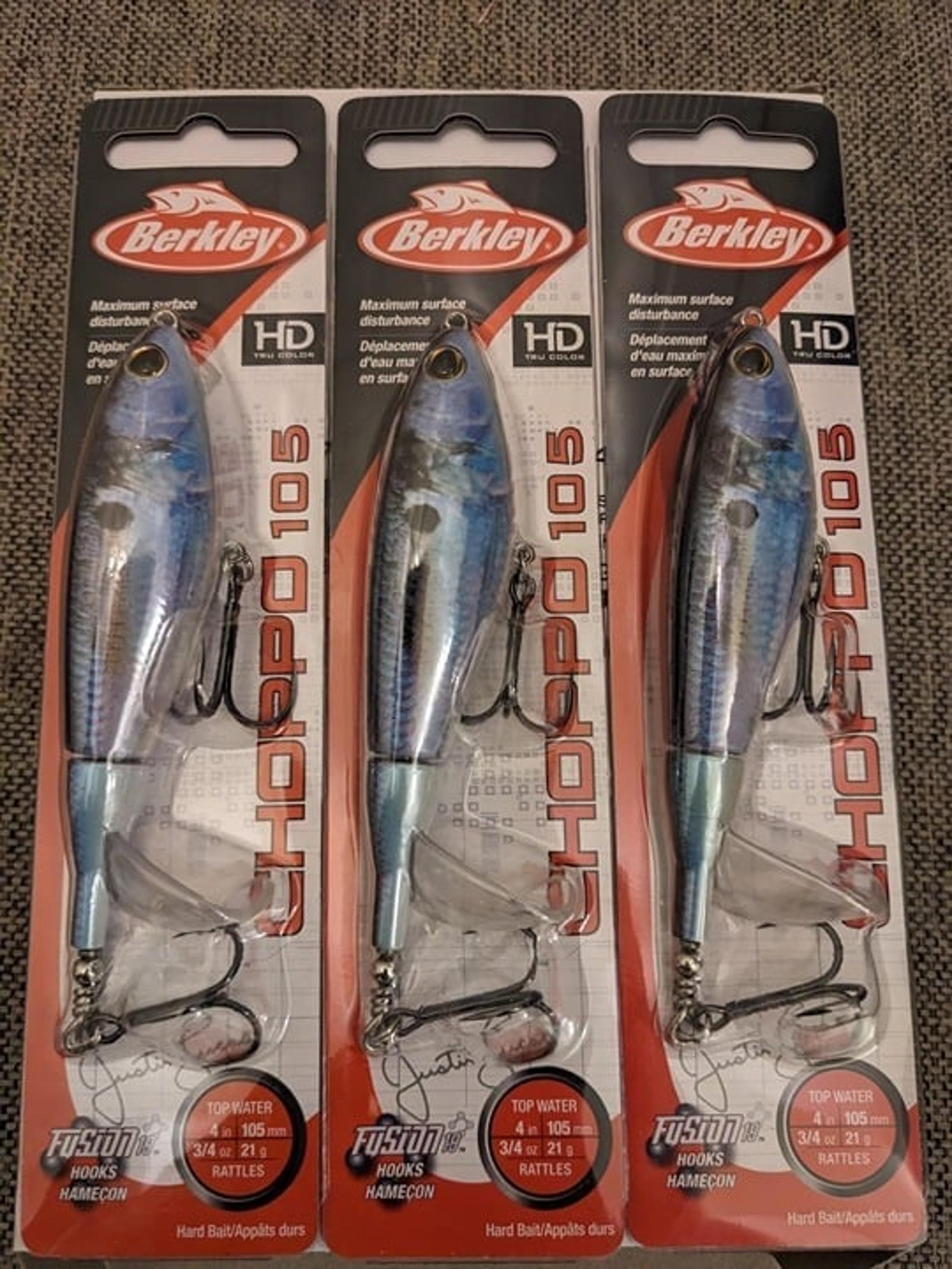 Berkley choppo size 105 dealer box (3 lures) in threadfin shad