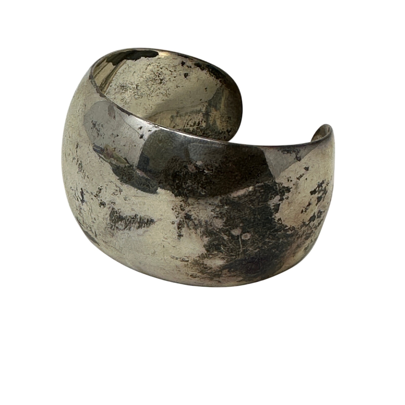 Vintage Sterling Silver 925 Cuff Bracelet Smooth Finish