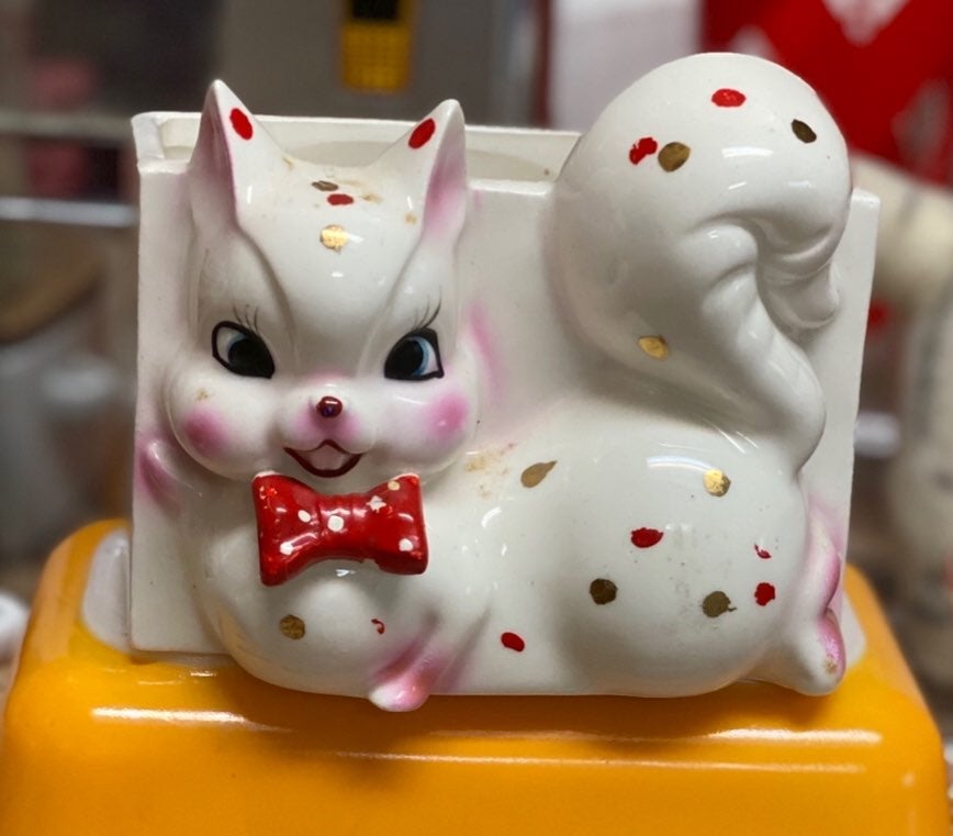 Anthropormorphic Squirel w/ Bowtie Plant