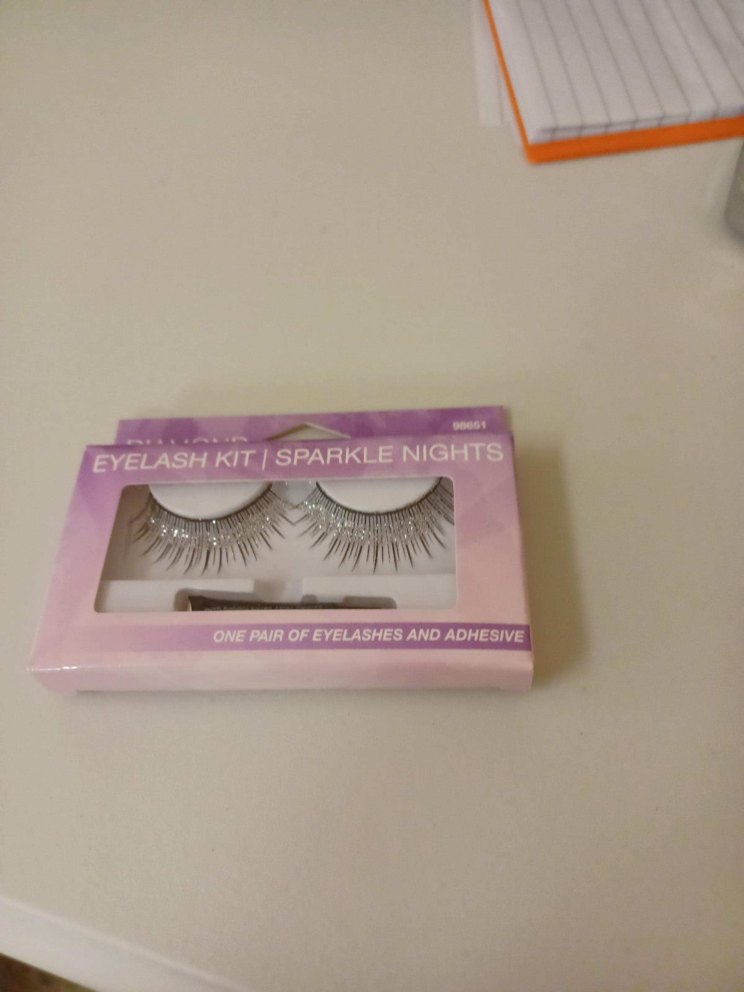 Lashes by diamond cosmetics and glue
