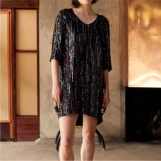 Velvet By Graham And Spencer Elisa Retro Sequin Drape Dress Size Small