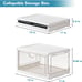 Clear Storage Bin with Lid 3 Pack 【Stackable & Sturdy】Plastic Bins for Storage