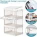 Clear Storage Bin with Lid 3 Pack 【Stackable & Sturdy】Plastic Bins for Storage