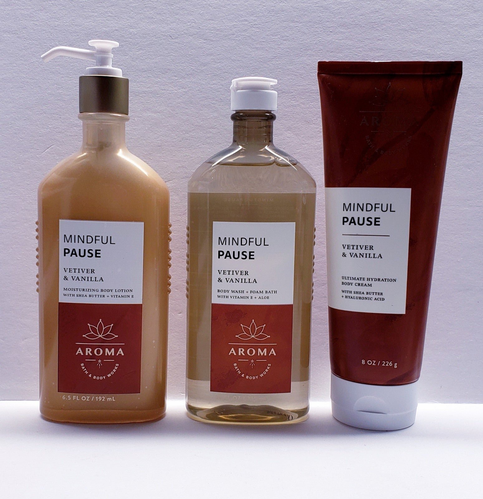 Bath & Body Works VETIVER & VANILLA Body Cream, Body Lotion, and Body Wash
