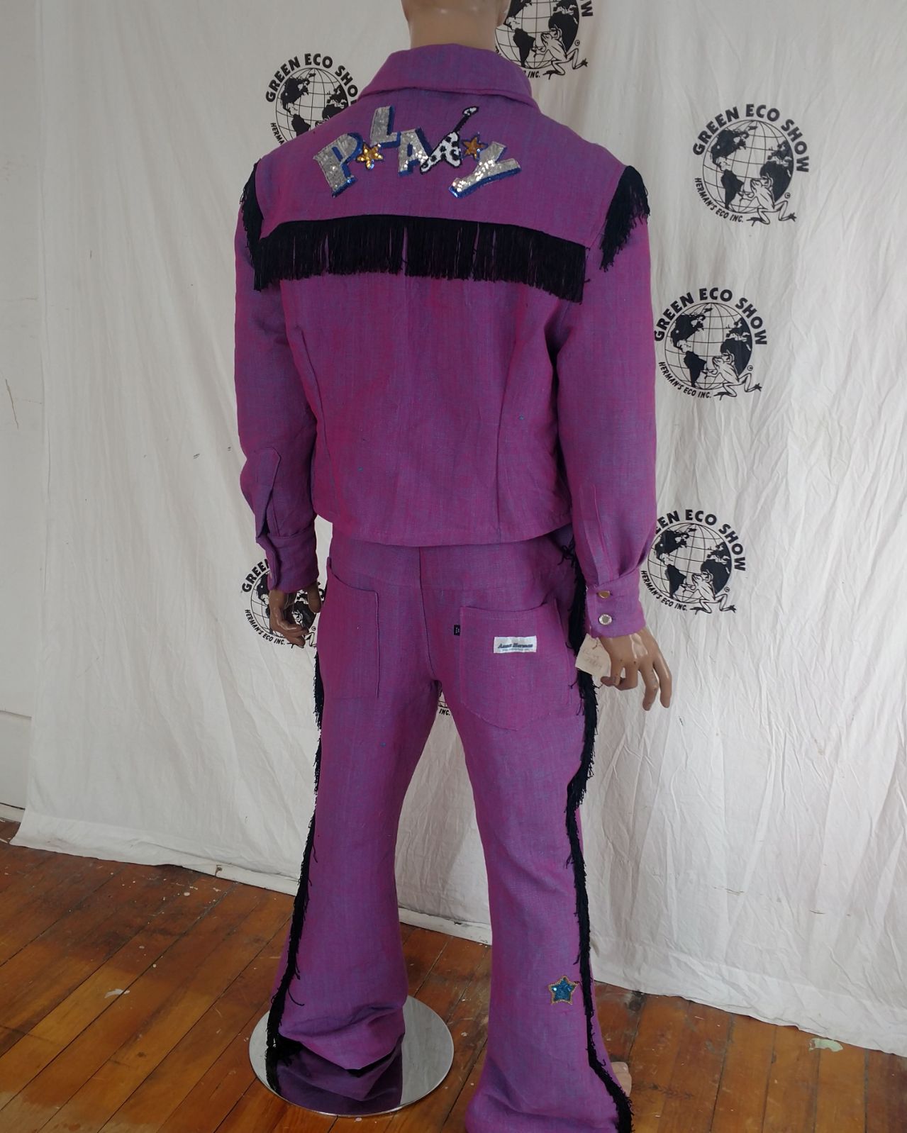 Mens Suit Western XL Stage sequins fringe Hermans Eco USA