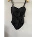 La Blanca Women's Swimsuits Swimwear Black Bandeau One-Piece - Women 10 NWT