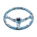 NEW JDM UNIVERSAL 350MM SKULL Style Acrylic Deep Dish 6 Holes Steering Wheel