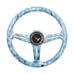 NEW JDM UNIVERSAL 350MM SKULL Style Acrylic Deep Dish 6 Holes Steering Wheel