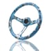 NEW JDM UNIVERSAL 350MM SKULL Style Acrylic Deep Dish 6 Holes Steering Wheel