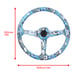 NEW JDM UNIVERSAL 350MM SKULL Style Acrylic Deep Dish 6 Holes Steering Wheel