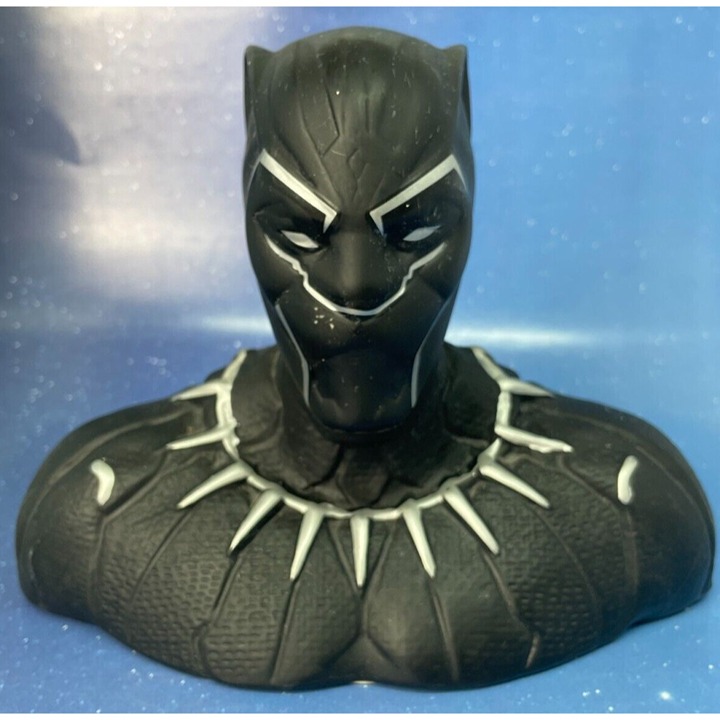 Marvel Wakanda Black Panther T'Challa Bust Ceramic Piggy Bank FAB NY Collectible