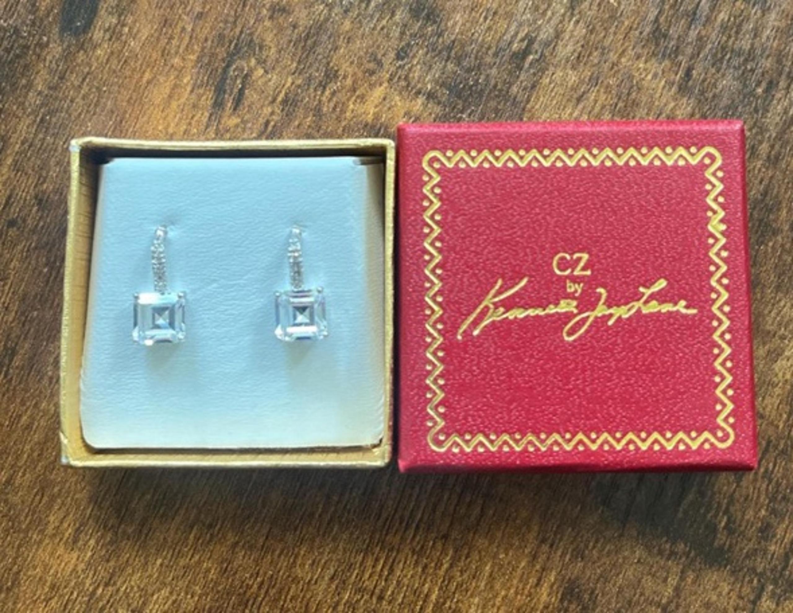 Kenneth Jay Lane Sterling Silver Cubic Zirconia Earrings
