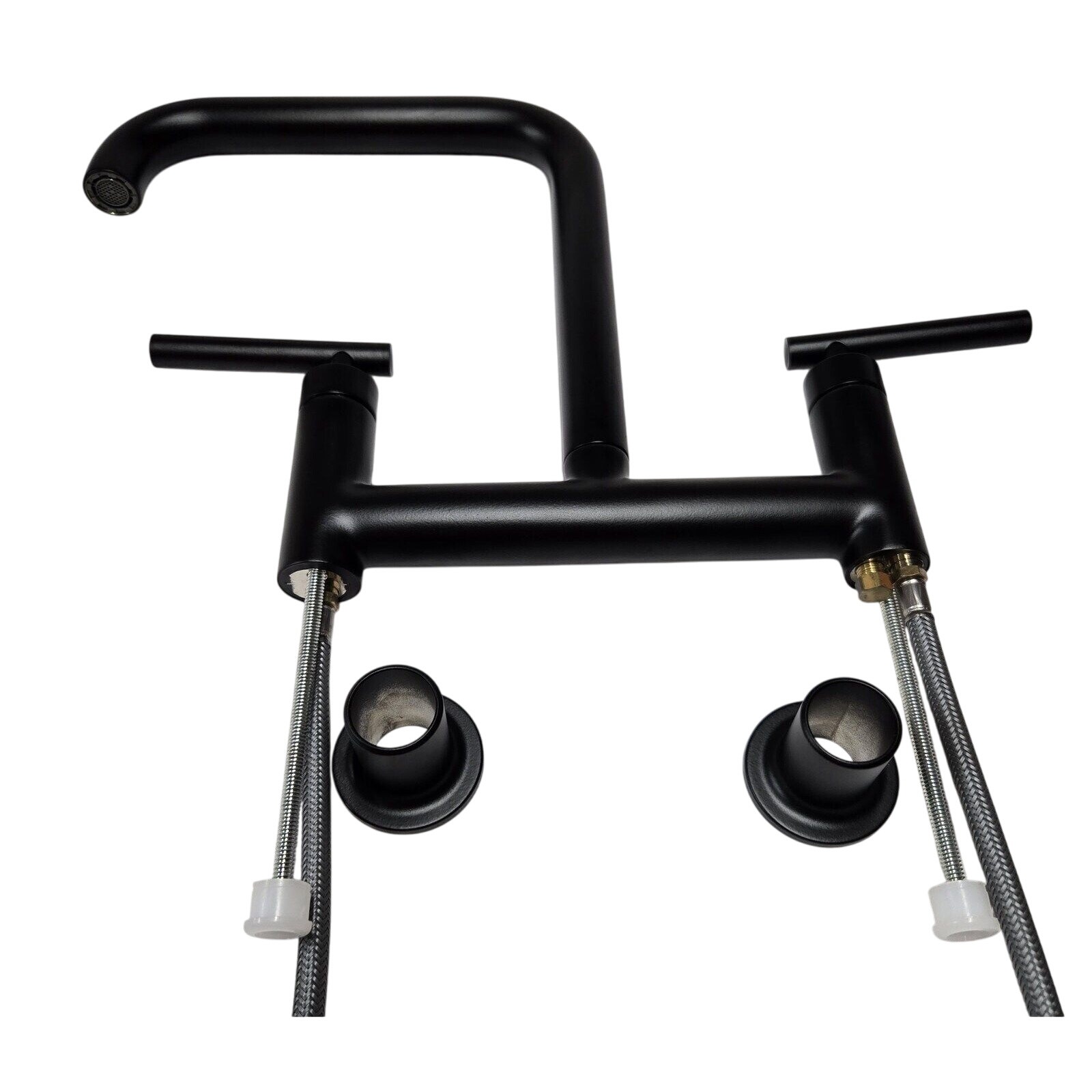 Kohler 7547-4-BL Purist Bridge Kitchen Faucet, 1.5 GPM - Matte Black