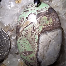 Variscite crystal pendant