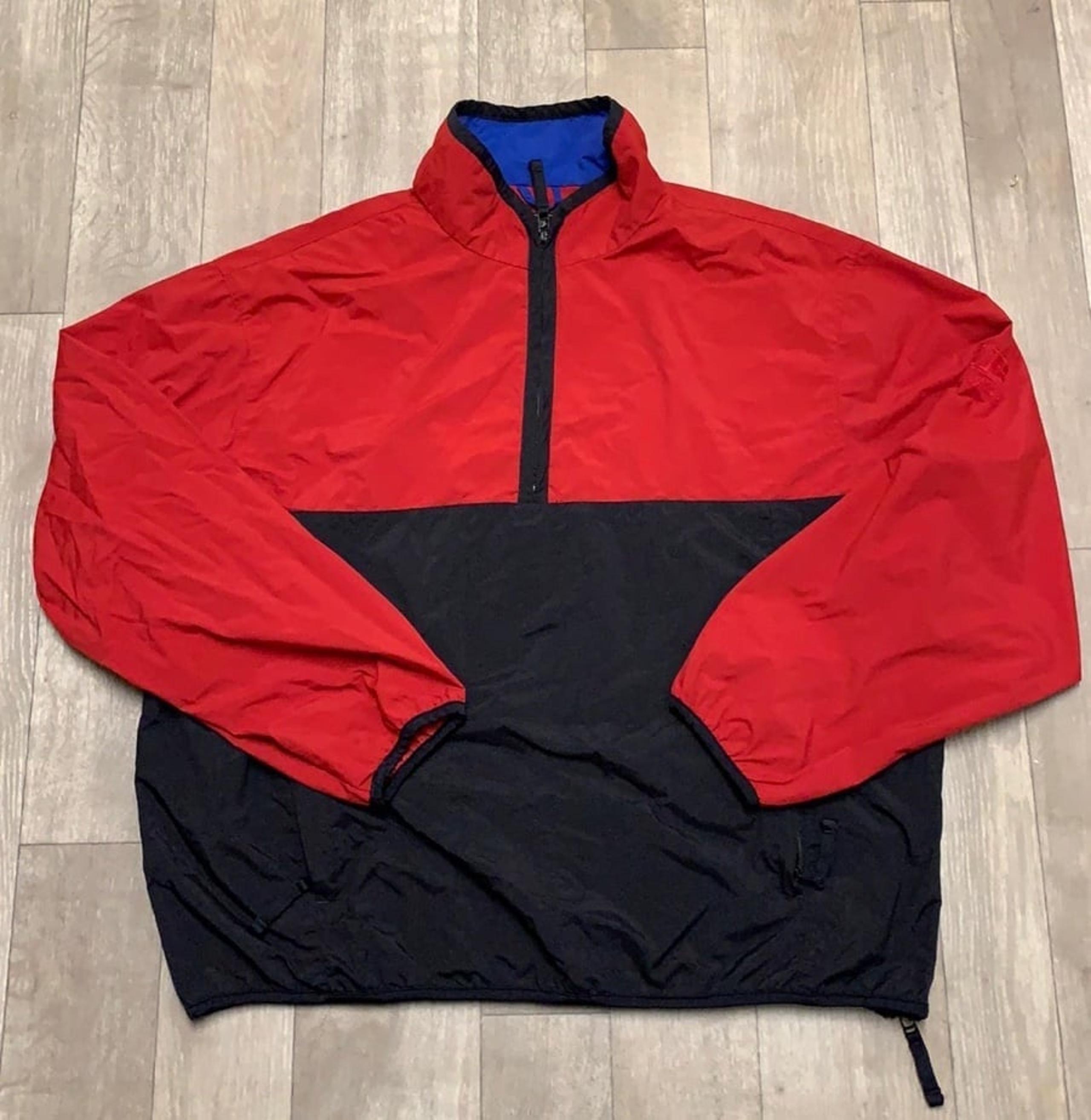 Mens Eddie Bauer Half Zip Windbreaker Pullover