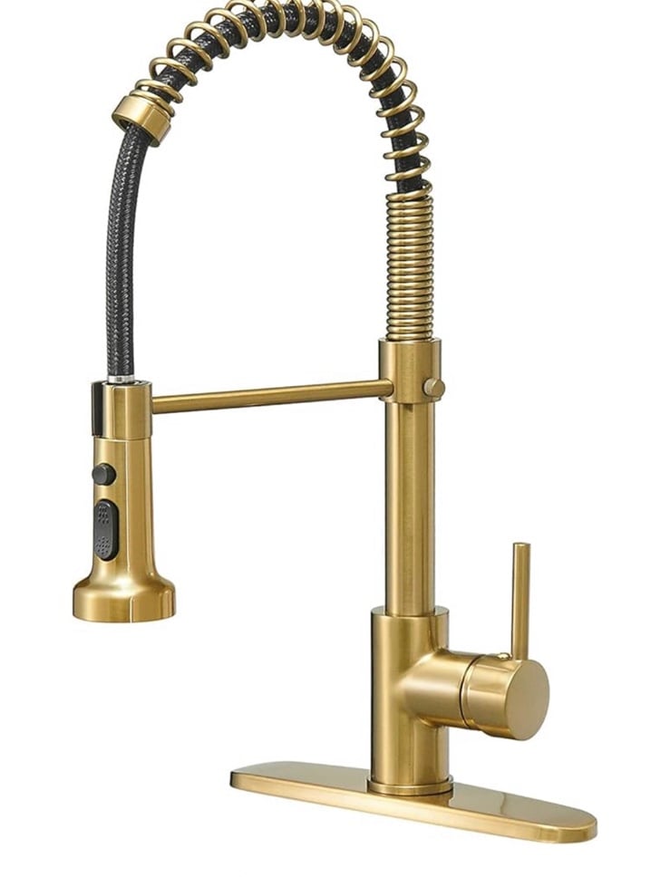 BESy Commercial Kitchen Faucet with Pull Down Sprayer