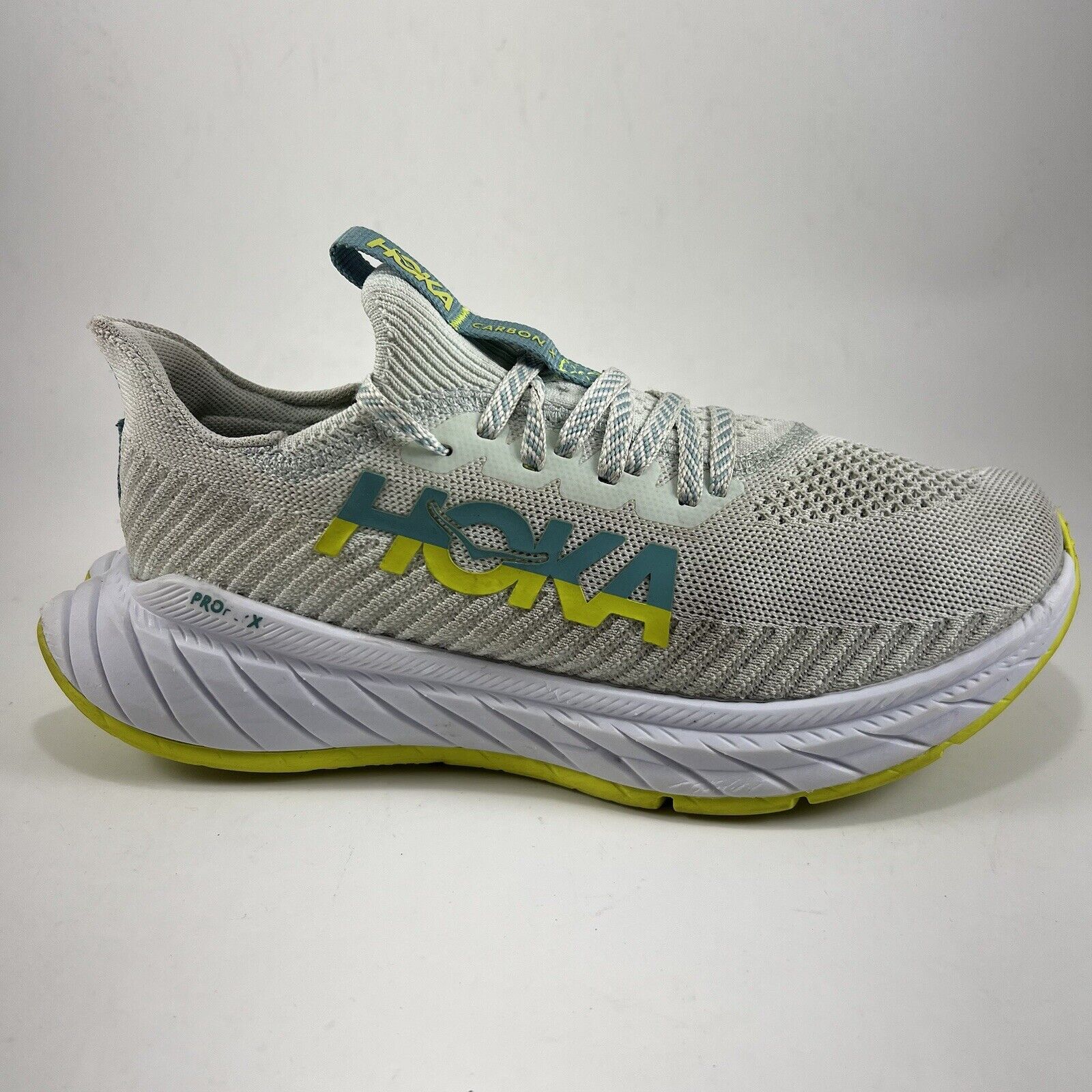 Hoka One One Carbon Fiber X 3 Road Running Shoes Womens Size 7.5 White Athletic
