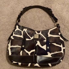 Cow print hobo bag