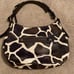 Cow print hobo bag