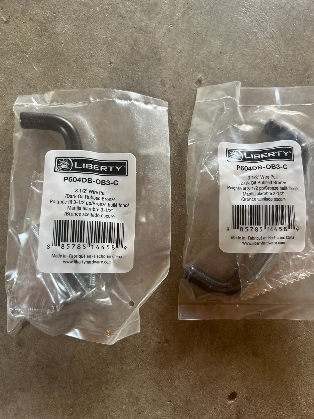 Dark oil rubbed bronze drawer or cabinet pull 3.5 inch
