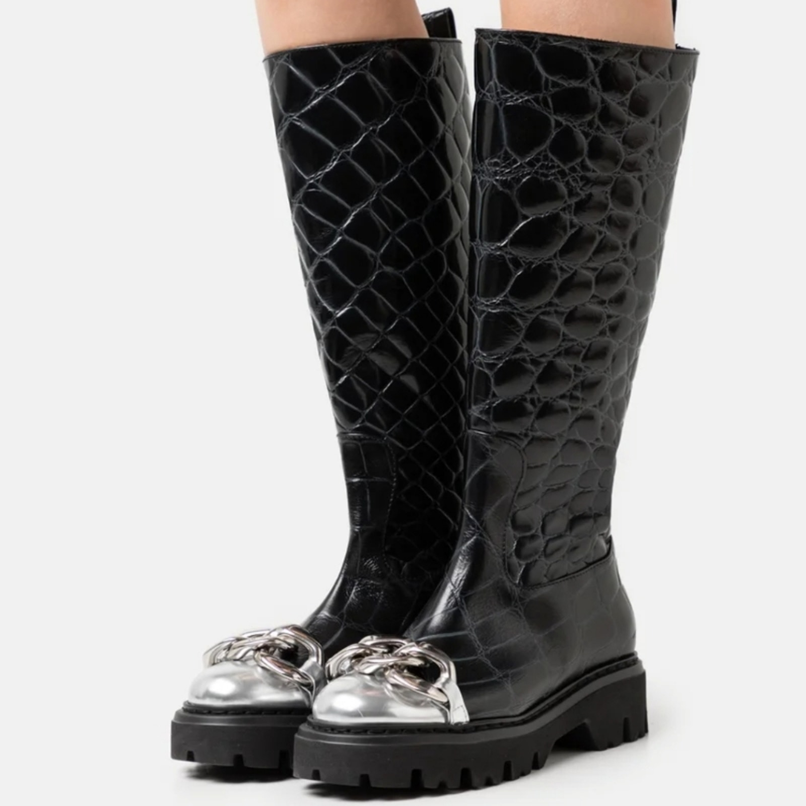 No. 21 Croc platform knee boots size US 9 EUR 39