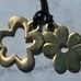 VINTAGE GOLD FLOWER CORD NECKLACE MATTE BRUSH JEWELRY 16 FROM NECK