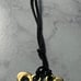 VINTAGE GOLD FLOWER CORD NECKLACE MATTE BRUSH JEWELRY 16 FROM NECK