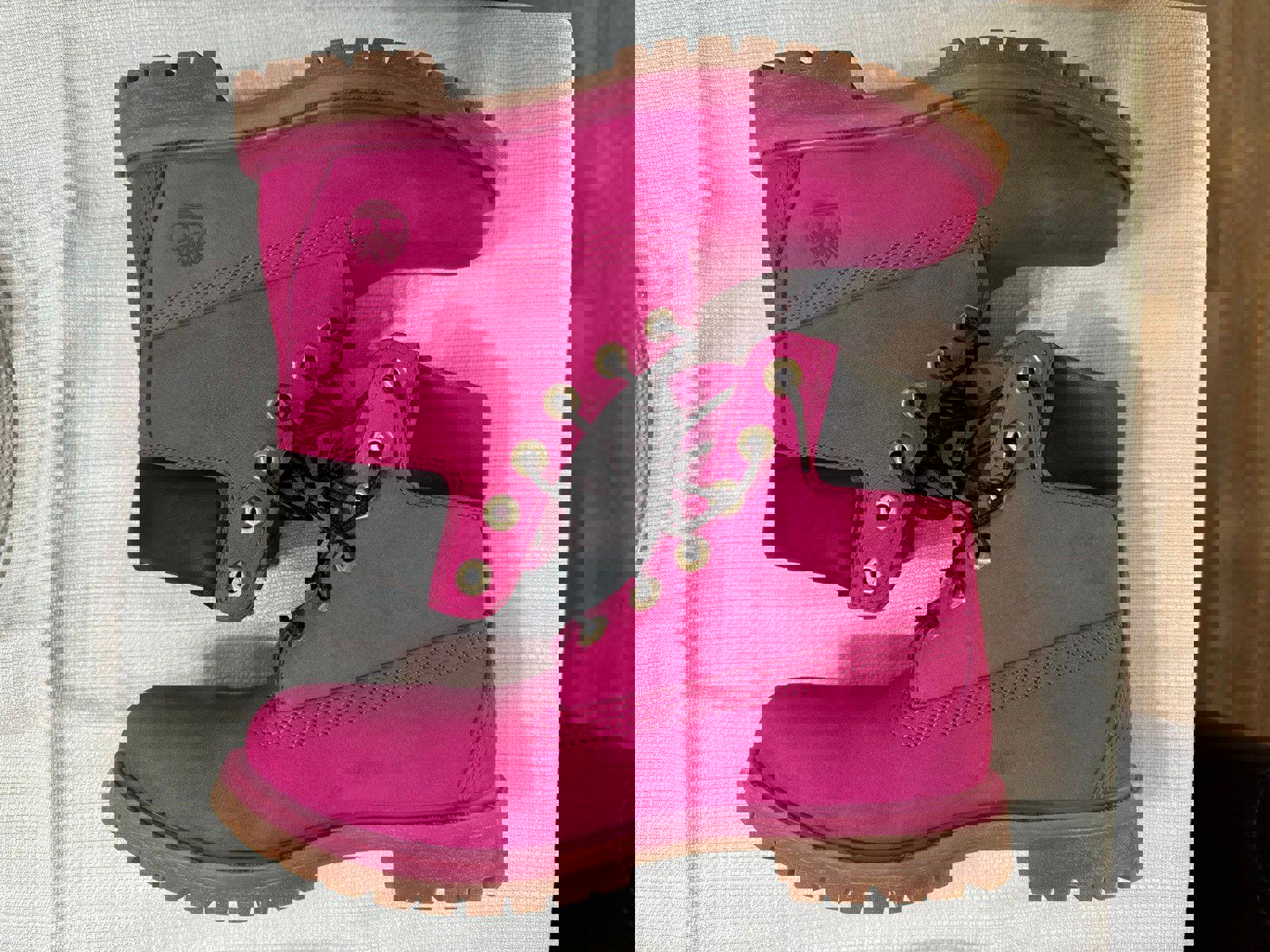 Timberland Pink Premium Waterproof Lug Sole Boot (Women) Sz 7 NWOT