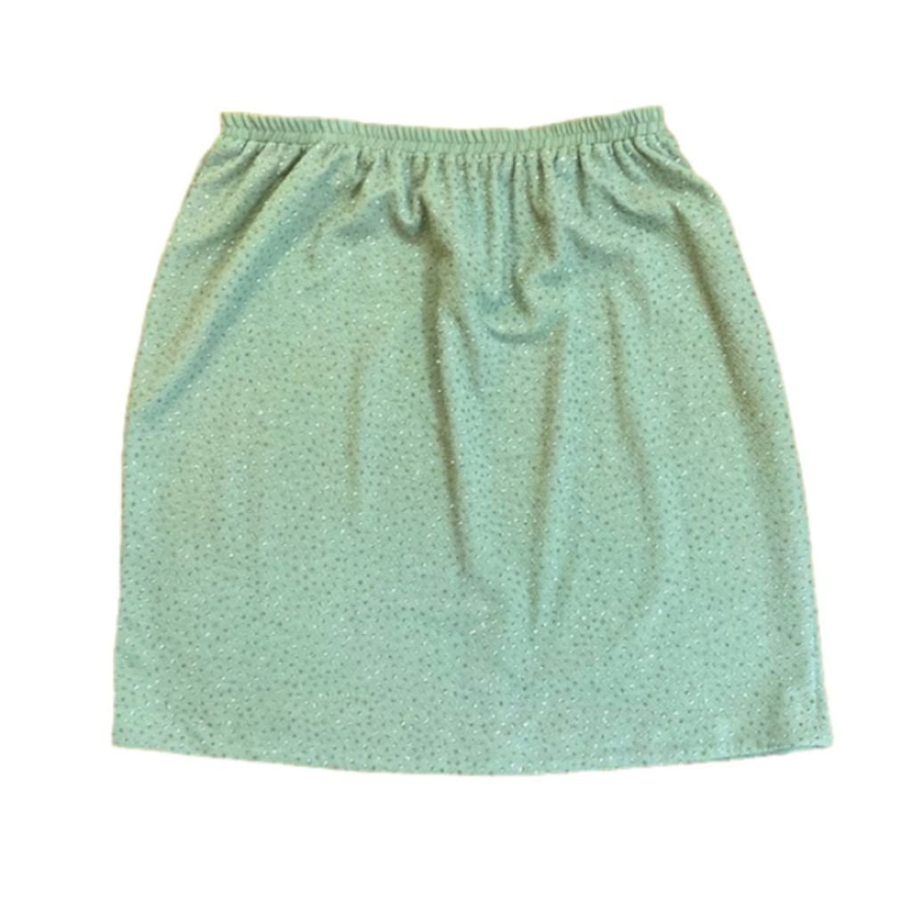 Vintage Leslie Fay beautiful plus size green embellished skirt woman’s size 24wp